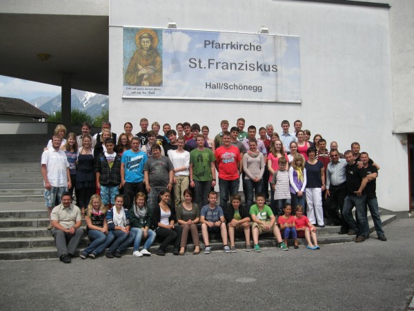 Abschlussbild mit den Wallfahrern aus Rom