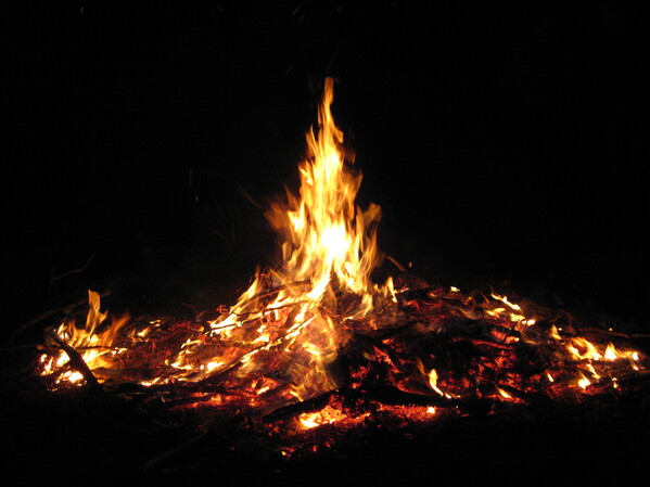 und natürlich mit Feuer!