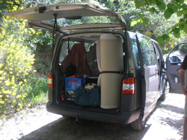der VW-Bus ist wieder gepackt